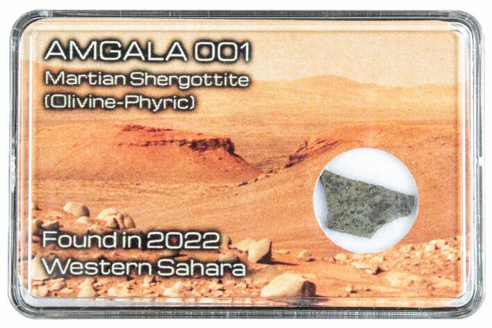 Martian Shergottite Meteorite Slice - Amgala #288294